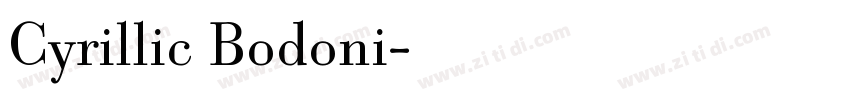 Cyrillic Bodoni字体转换